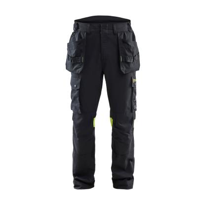 Blåkläder 1418 håndværker buks inherent, sort/hi-vis gul
