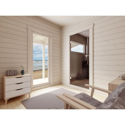 Luoman Lillevilla Haapana sauna med omklædningsrum og overdækket terrasse - 13,2 + 7,4 m²