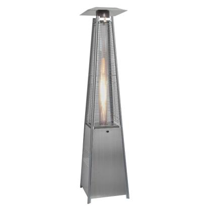 Nordicblue terrassevarmer med slange og regulator, H227 x B49,5 cm, rustfrit stål