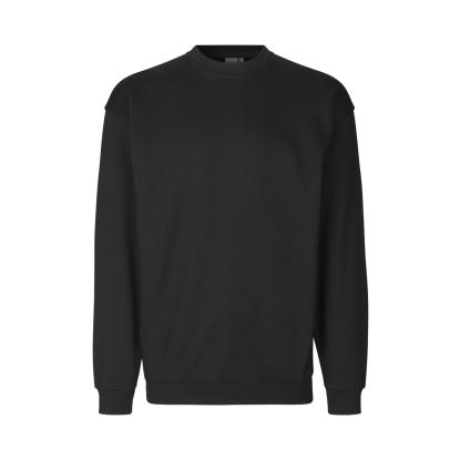 ID 0604 Klassisk sweatshirt, bomuld, sort