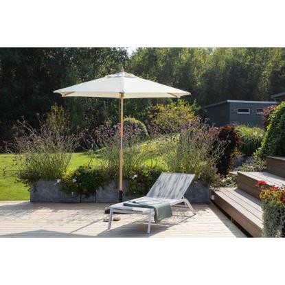 Venture Design Corypho parasol med tilt, hvid/natur, Ø250 cm