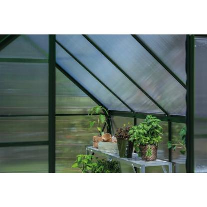 Halls Icon 6 drivhus 6,1 m², grøn, 4 mm poly