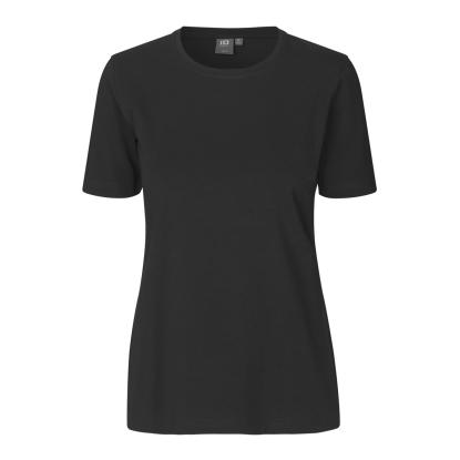 ID 0595 Stretch T-shirt, komfort, dame, sort