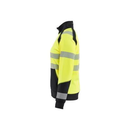 Blåkläder 3508 dame high vis sweatshirt full-zip, hi-vis gul/sort