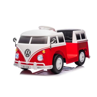 VW T1 folkevognsrugbrød elbil til børn, 12V, rød