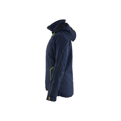 Blåkläder 4408 dame letforet vinterjakke 4-vejs stretch, mørk marineblå/hi-vis gul