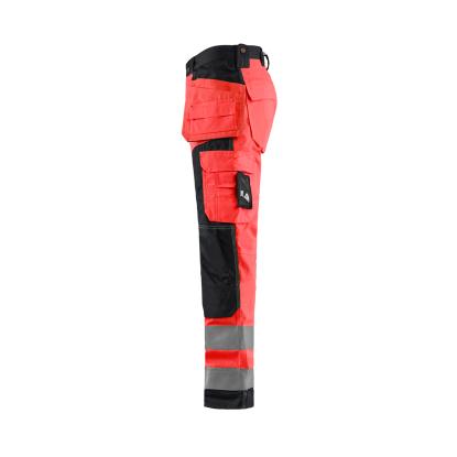 Blåkläder 1568 high vis buks, hi-vis rød/sort