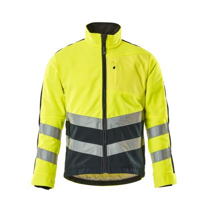 MASCOT SAFE SUPREME Sheffield fleecejakke, hi-vis gul/mørk marine