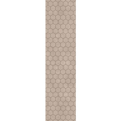 Fibo Cement vådrumspanel med hexagon fliselook, 10 x 600 x 2400 mm, rough cement gem stone