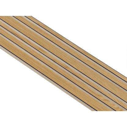 I-Wood Basic Mixed akustikpanel, klar olieret, beige filt og sort kerne, egefiner, 17 x 300 mm 
