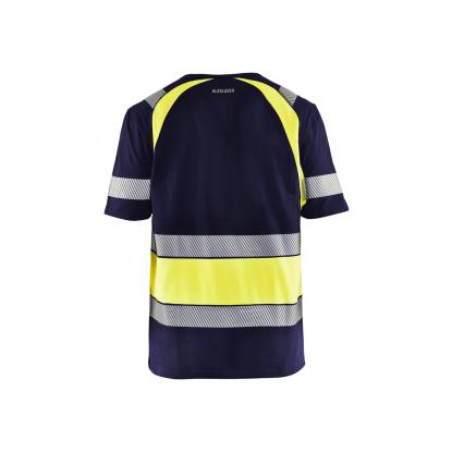 Blåkläder 3421 high vis t-shirt, marineblå/hi-vis gul