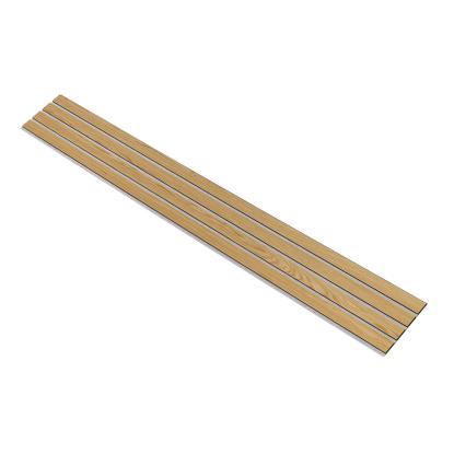 I-Wood Medio+ 4-lamel akustikpanel, klar olieret, grå filt og sort kerne, egefiner, 17 x 300 mm
