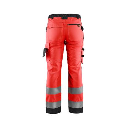 Blåkläder 7155 dame high vis buks, hi-vis rød/sort