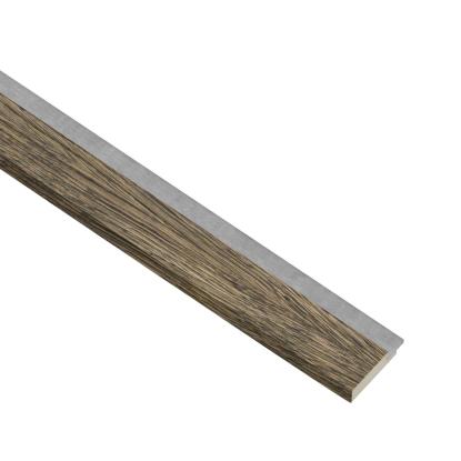 I-Wood afslutningsliste til akustikpanel, sort olieret, grå filt og lys kerne, egefiner, 16 x 42 mm
