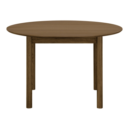 Bundaberg spisebord med to tillægsplader, røget eg, Ø120/120-220 cm