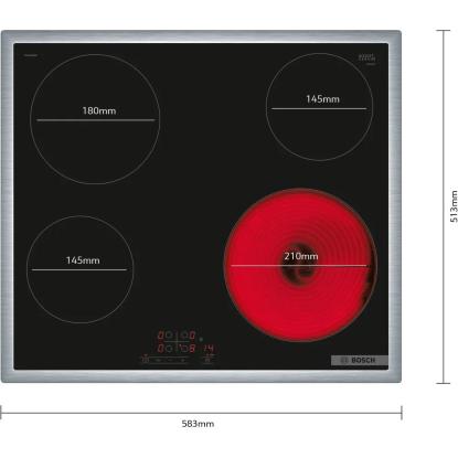 Bosch PKE645BB2E glaskeramisk kogeplade