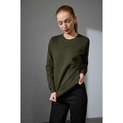 ID 0683 sweatshirt, økologisk, dame, oliven