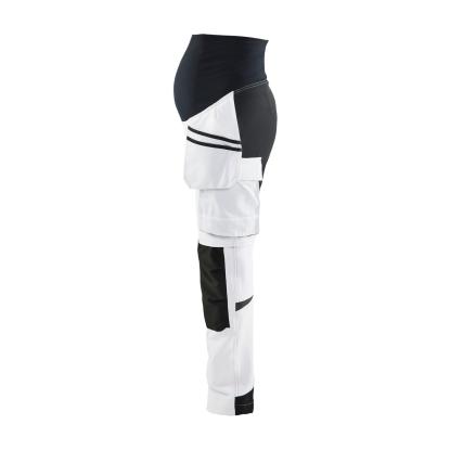 Blåkläder 7102 graviditets malerbuks zip-off, hvid/sort