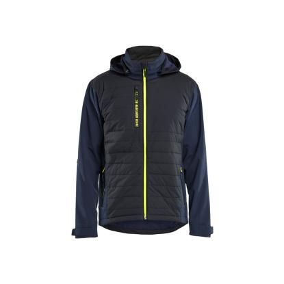 Blåkläder 4743 hybridjakke, mørk marineblå/hi-vis gul