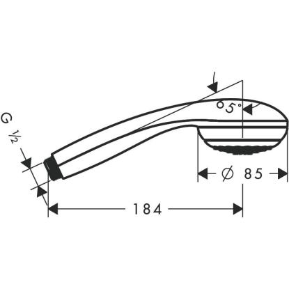 hansgrohe Crometta håndbruser, Ø85 mm, 1-jet, krom