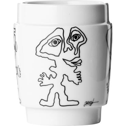 Steel-Function kunstkop nr. 4, porcelæn, sort/hvid - 250 ml