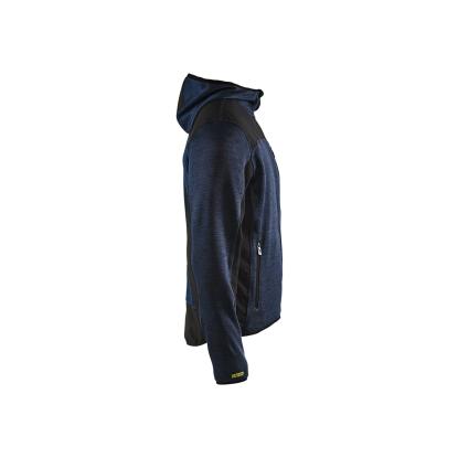 Blåkläder 4930 strikket jakke med softshell, mørk marineblå/sort