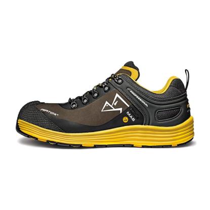 Airtox MA6 S3 sikkerhedssko med snøreluk, ESD, sort/gul