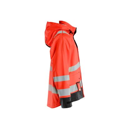 Blåkläder 4302 high vis regnjakke level 2, hi-vis rød/sort