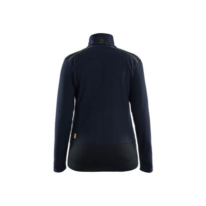Blåkläder 4766 dame microfleece jakke, mørk marineblå/hi-vis gul