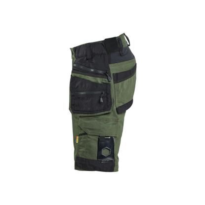 Blåkläder 1972 striker håndværkershorts med stretch, skovgrøn/sort