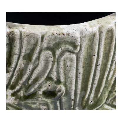 Urtepotte, terracotta, grøn/hvid, Ø20 cm