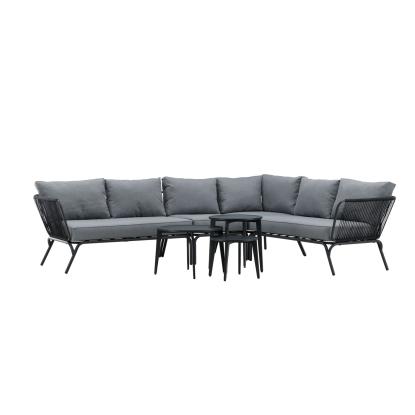 Venture Design Roxo hjørnesofasæt, mørkegrå/sort