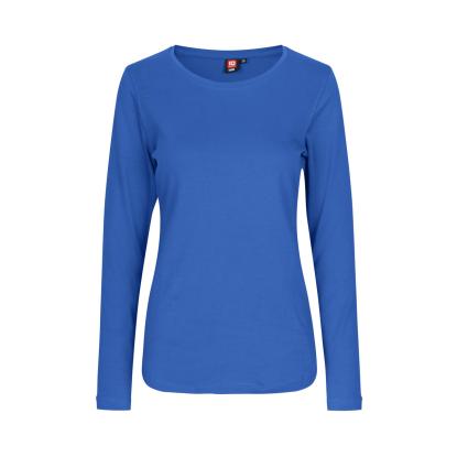 ID 0509 Interlock T-shirt med lange ærmer, dame, azur