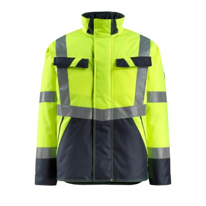 MASCOT SAFE LIGHT Penrith vinterjakke, hi-vis gul/mørk marine