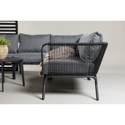 Venture Design Roxo hjørnesofasæt, mørkegrå/sort