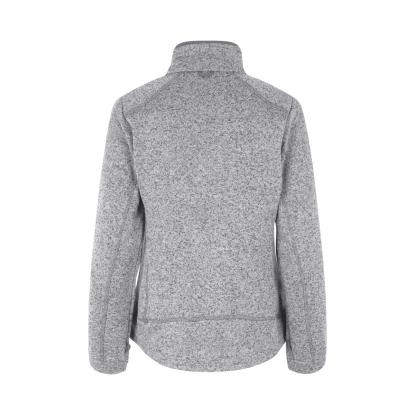 ID 0848 Zip-n-Mix strikfleece cardigan, melange, dame, grafit melange