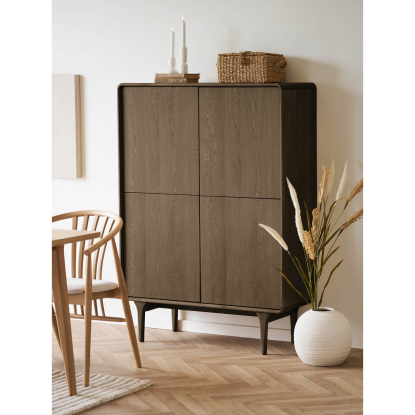 Darwin skab, mørkebrun eg/egefiner, 100 cm