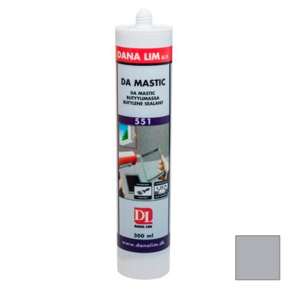 Dana Lim DA Mastic 551 oliebaseret plastisk fugemasse i patron, grå - 300 ml