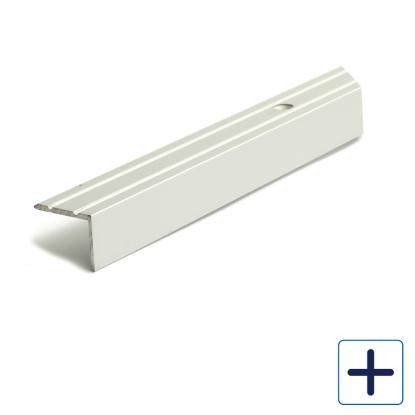 Habo A36 trappekantliste med skruehuller, aluminium