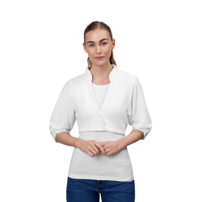 ID 0809 fleece bolero, unisex, hvid