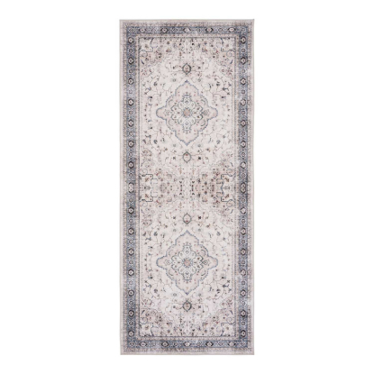 Havana løber, råhvid/beige/støvet blå, 200 x 80 cm