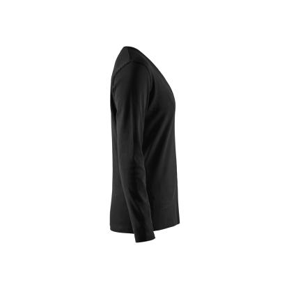 Blåkläder 3301 dame t-shirt lang ærme, sort