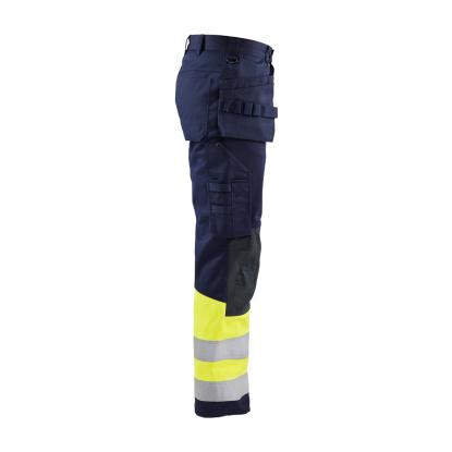 Blåkläder 1479 multinorm håndværker buks, marineblå/hi-vis gul