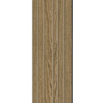 I-Wood Medio+ Mixed akustikpanel, mørkebrun olieret, brun filt og sort kerne, egefiner, 17 x 300 mm