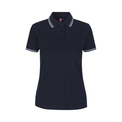 ID 0523 Kontrast poloshirt med stretch, dame, navy