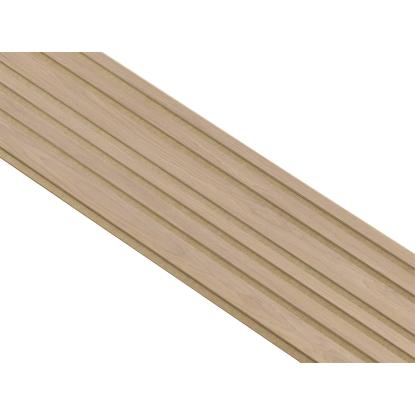 I-Wood Medio+ Mixed akustikpanel, ubehandlet natur, brun filt og lys kerne, egefiner, 16 x 300 mm