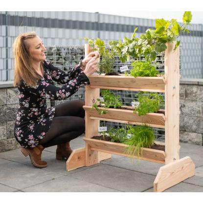 Westmann Viktoria L krydderurteholder med espalier, lærketræ, 95 x 80 x 50 cm