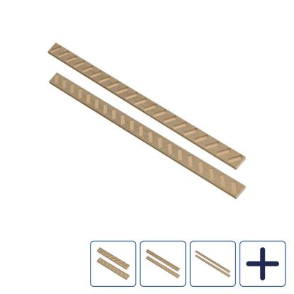 I-Wood top- & bundprofil til skråtstillet DivideWall rumdeler, ubehandlet natur, MDF med egefinér