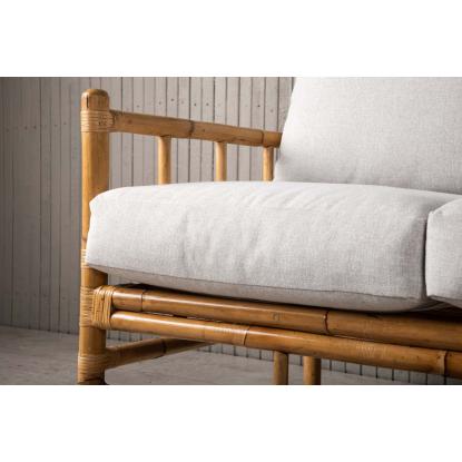 Venture Design Cane 3 personers sofa, lysegrå/natur
