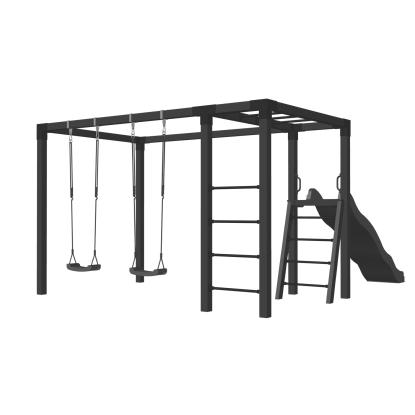 PLUS Daylife gyngestativ, model 3, sort/fyr, 198 x 340 x 208 cm
